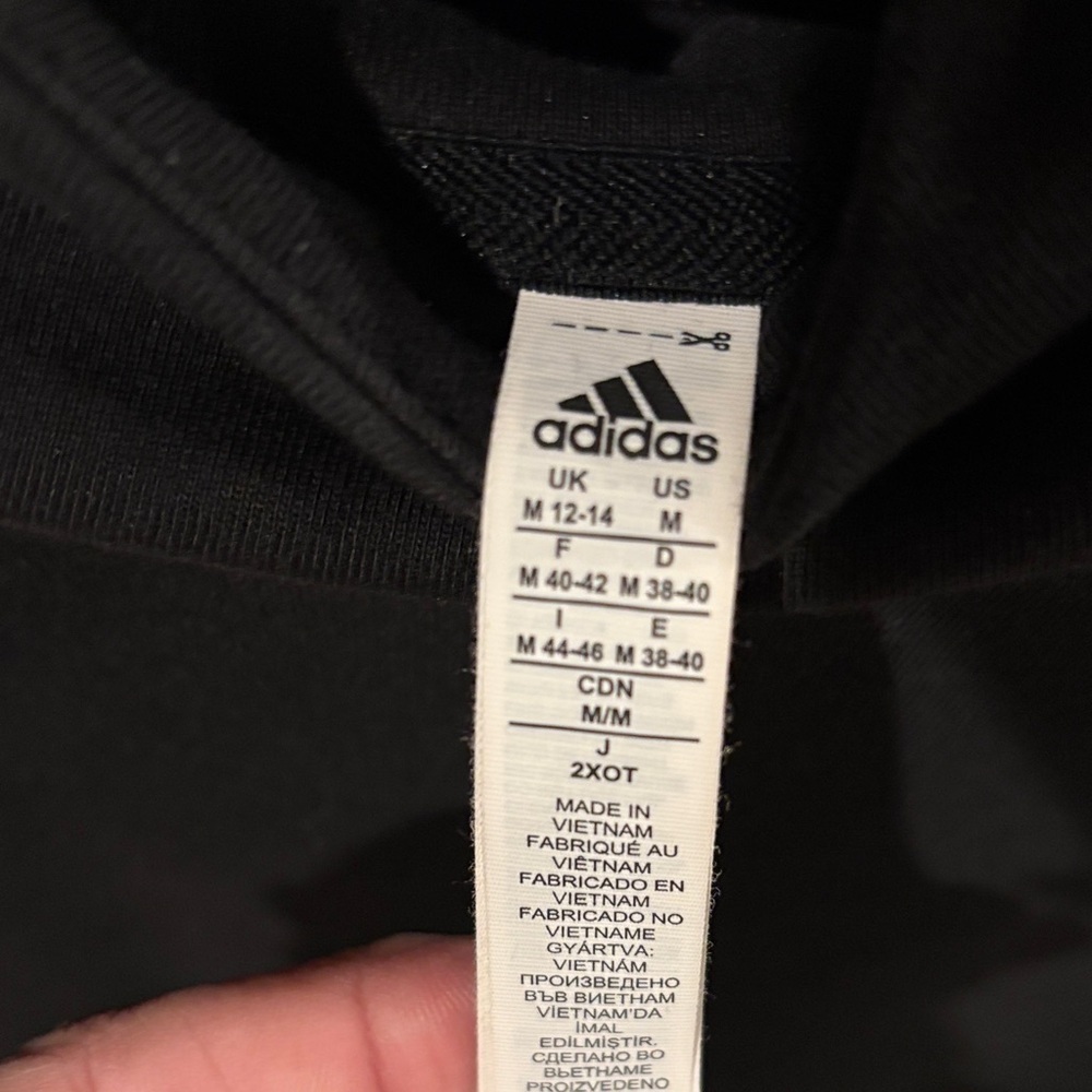 Adidas Black Women's Cropped hooded Sweatshirt size medium - Picture 5 of 5